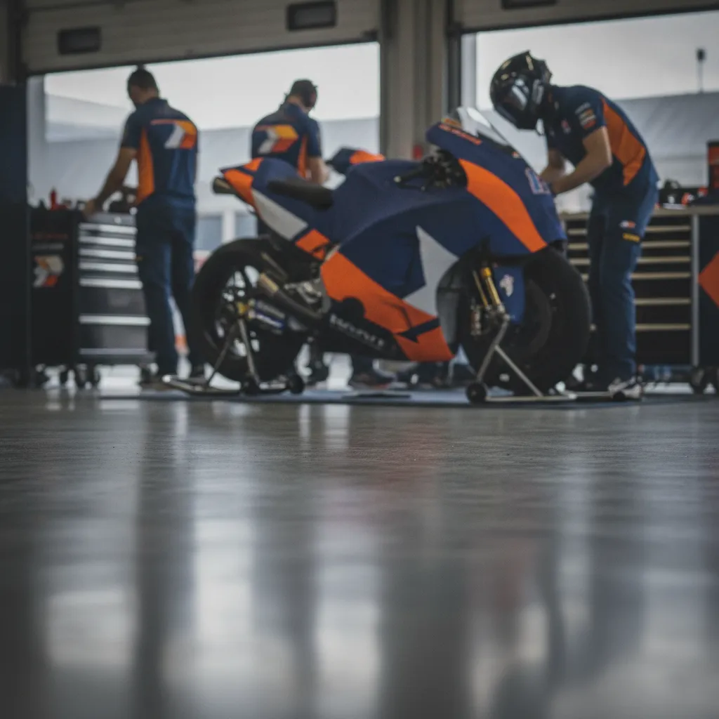 The empty pit box area for the injured Johann Zarco, signifying his absence from the race weekend.