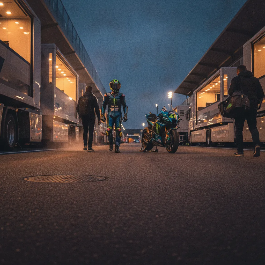 The exclusive MotoGP paddock at Silverstone is opened up to fans during a charity evening event.