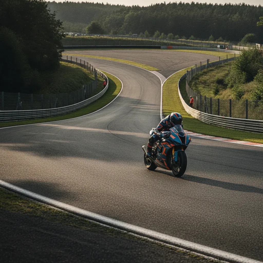 The front row of the MotoGP grid at the Sachsenring, lined up and ready for the start of the German Grand Prix.