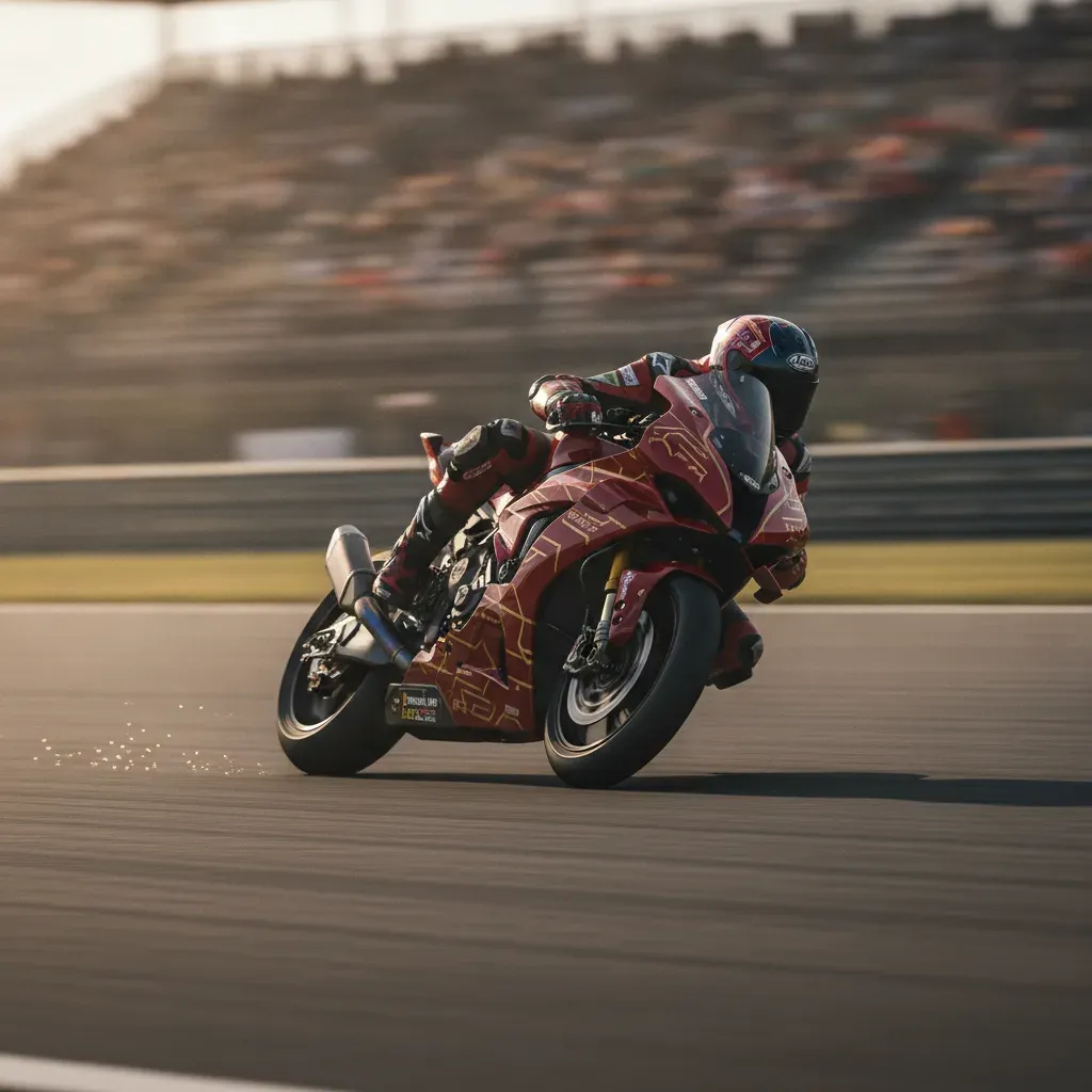 Nicolò Bulega riding his Ducati superbike during a race in the WorldSBK championship.